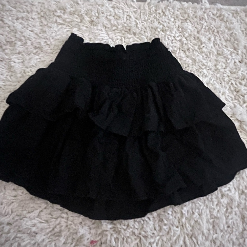 Shein Black Ruffled Skirt
